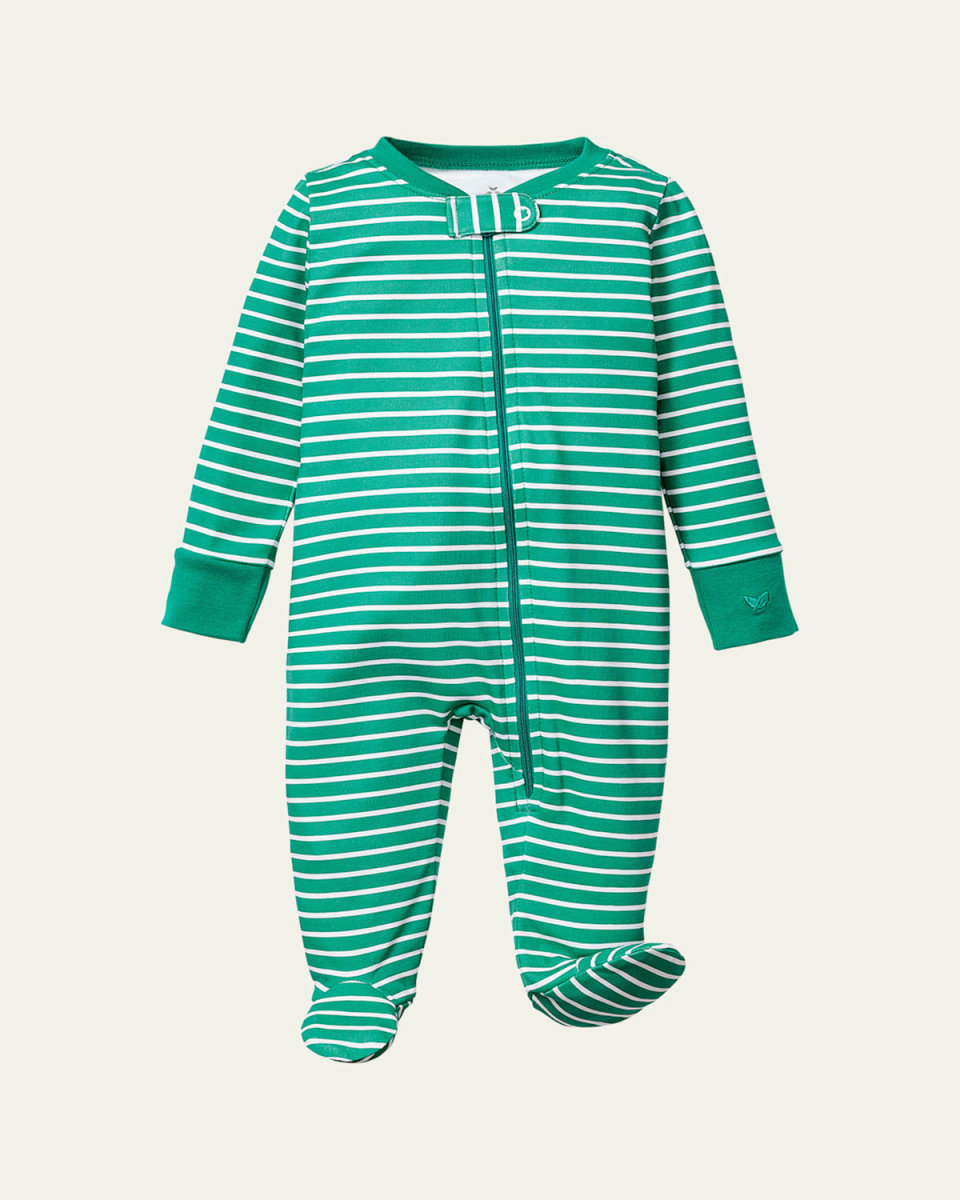 Boy's Striped Snug Fit Footie, Size Newborn-9